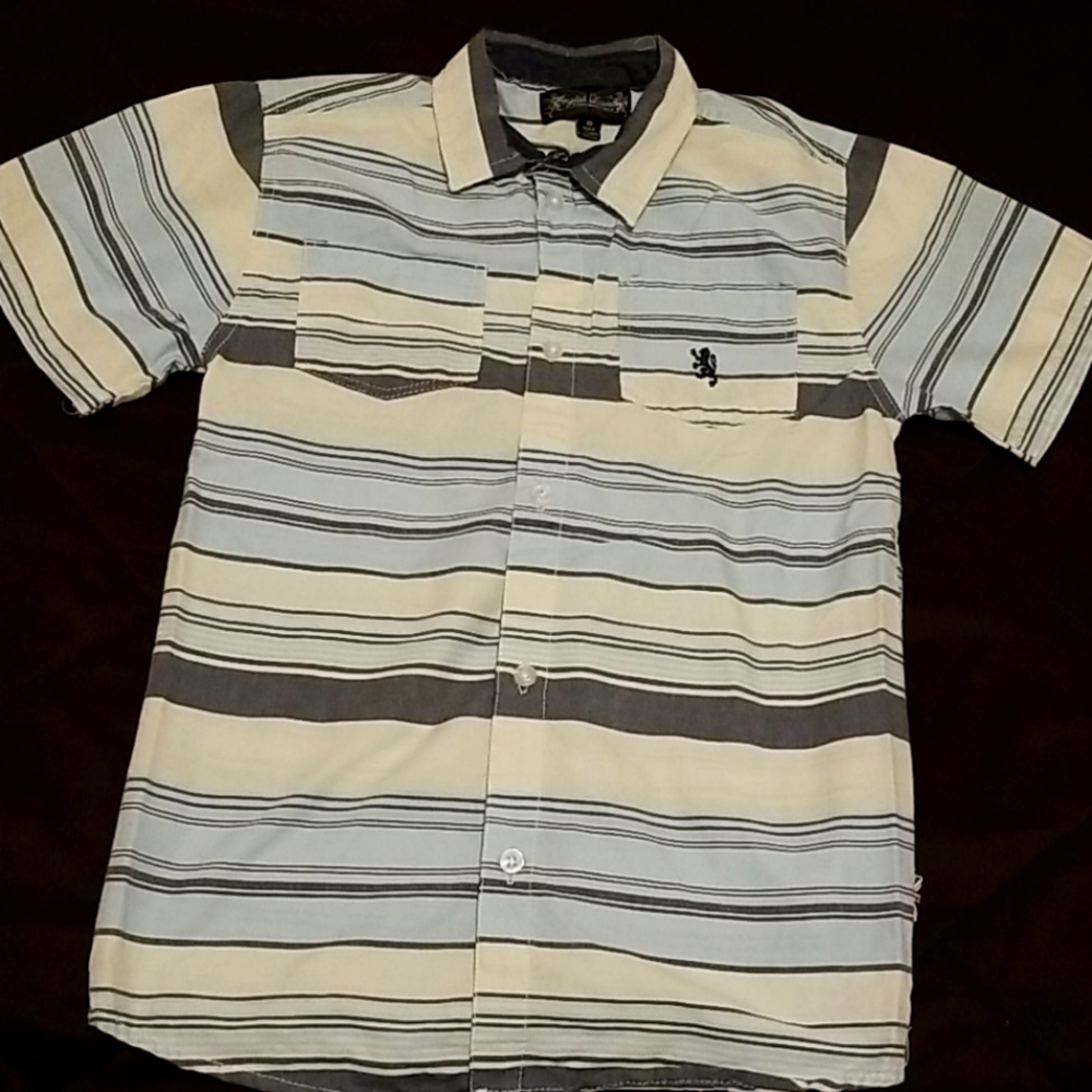 Boys Short Sleeve Button Down Top
